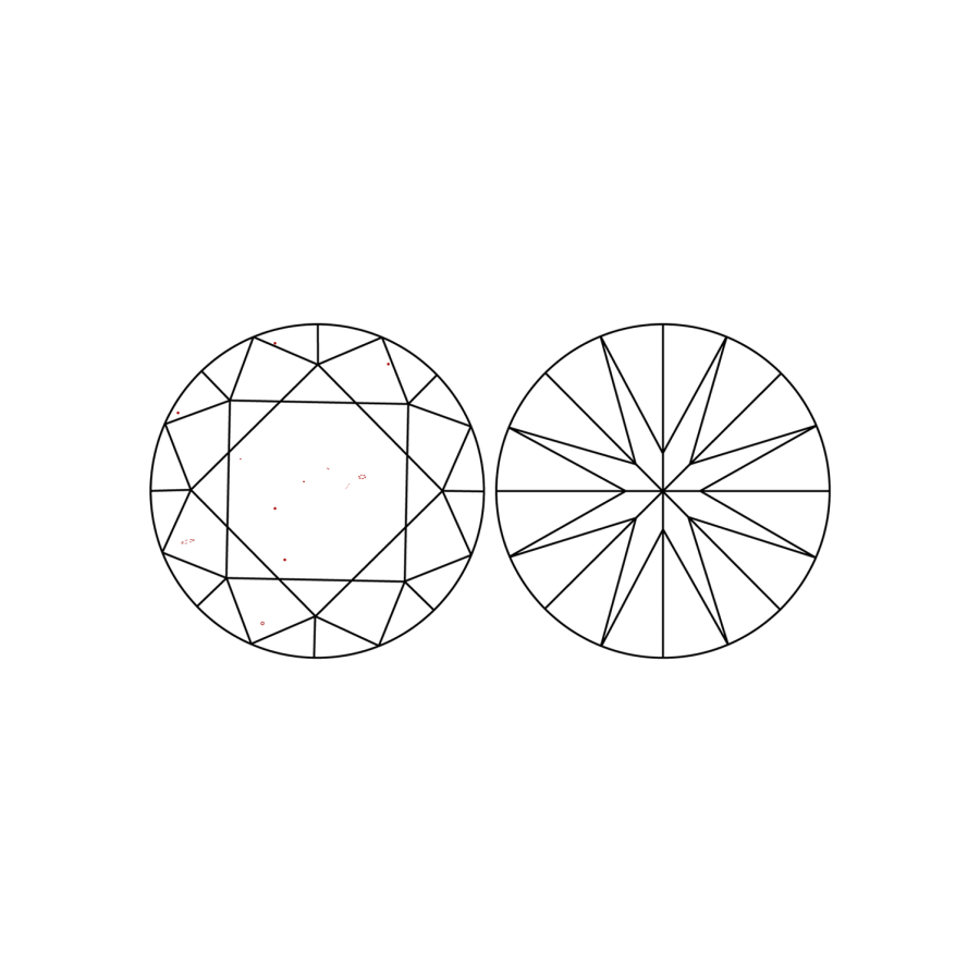 IGI LG671476233 clarity diagram (not a product photograph)