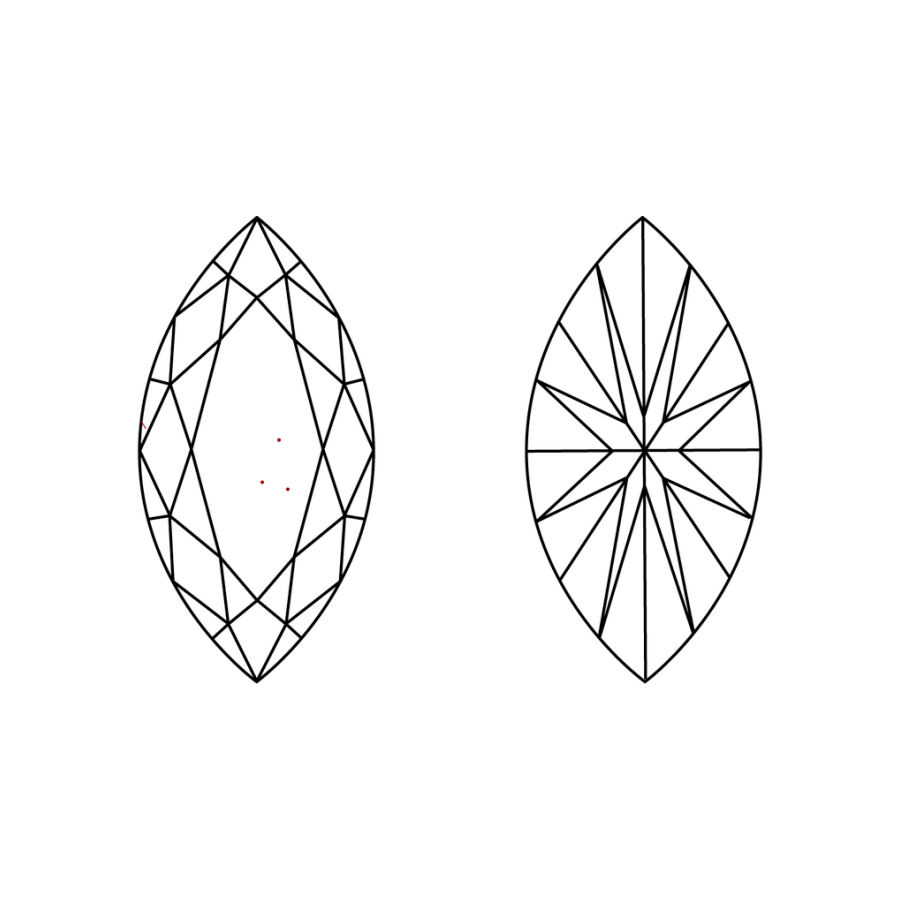 IGI LG795621831 clarity diagram (not a product photograph)