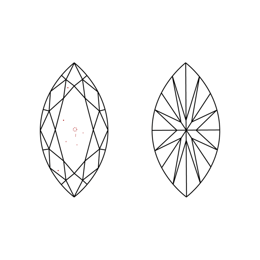 IGI LG800667285 clarity diagram (not a product photograph)