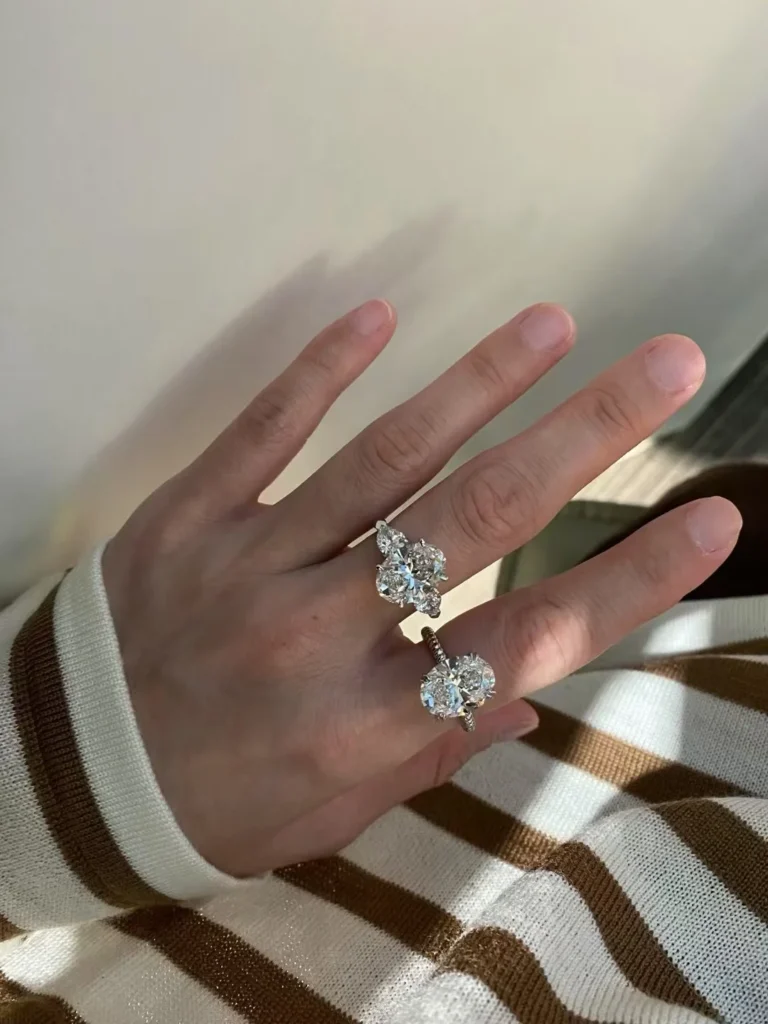 Rings shown in a buyer-provided photograph