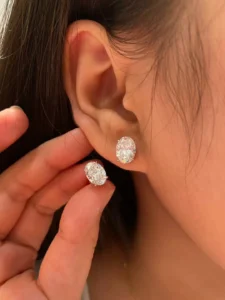 Earrings shown in a buyer-provided photograph