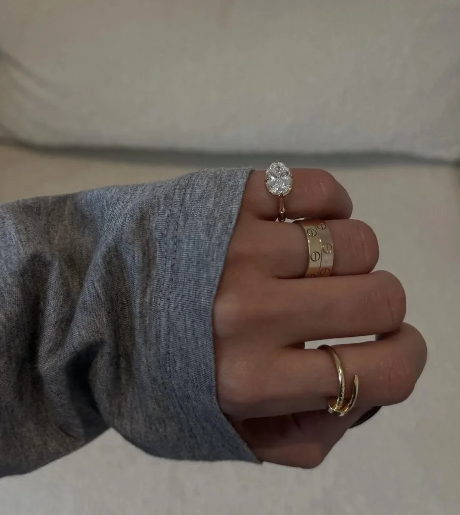 Rings shown in a buyer-provided photograph