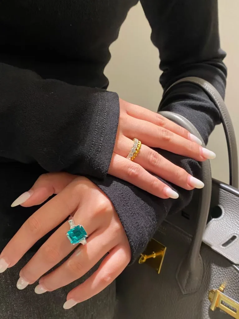 Rings shown in a buyer-provided photograph